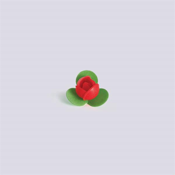 ROSA 3 FOGLIE ROSSO ARTIFICIALE SCT PZ 200 - DECOR