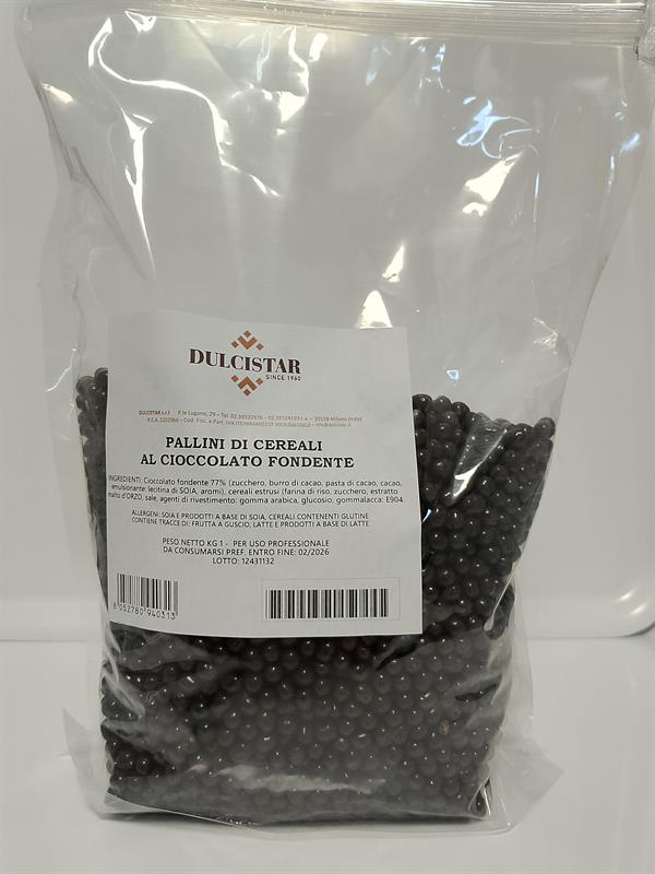 PALLINI DI CEREALI CIOCCOLATO FONDENTE KG 1 - DULCISTAR