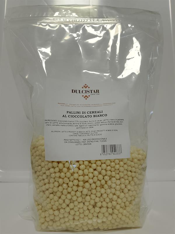 PALLINI DI CEREALI CIOCCOLATO BIANCO KG 1 - DULCISTAR